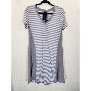 Heather by Bordeaux Dress Women's Small Chrome Stripe Cotton Gauze Panel NWT USA